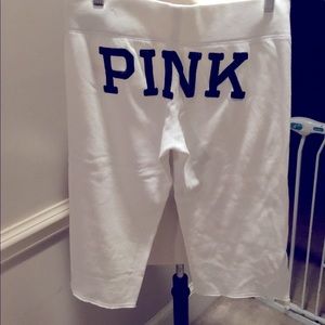 Pink Victoria's Secret crop sweat pants